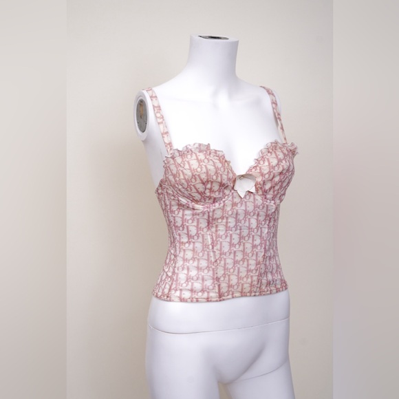 Christian Dior Diorissimo Girly Pink Bustier Top - Picture 3 of 8